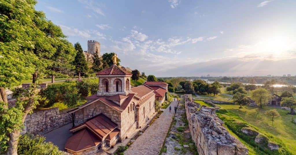 Beautiful view of the old building in Serbia